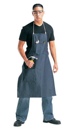 Tablier réutilisable en denim bleu | 36"