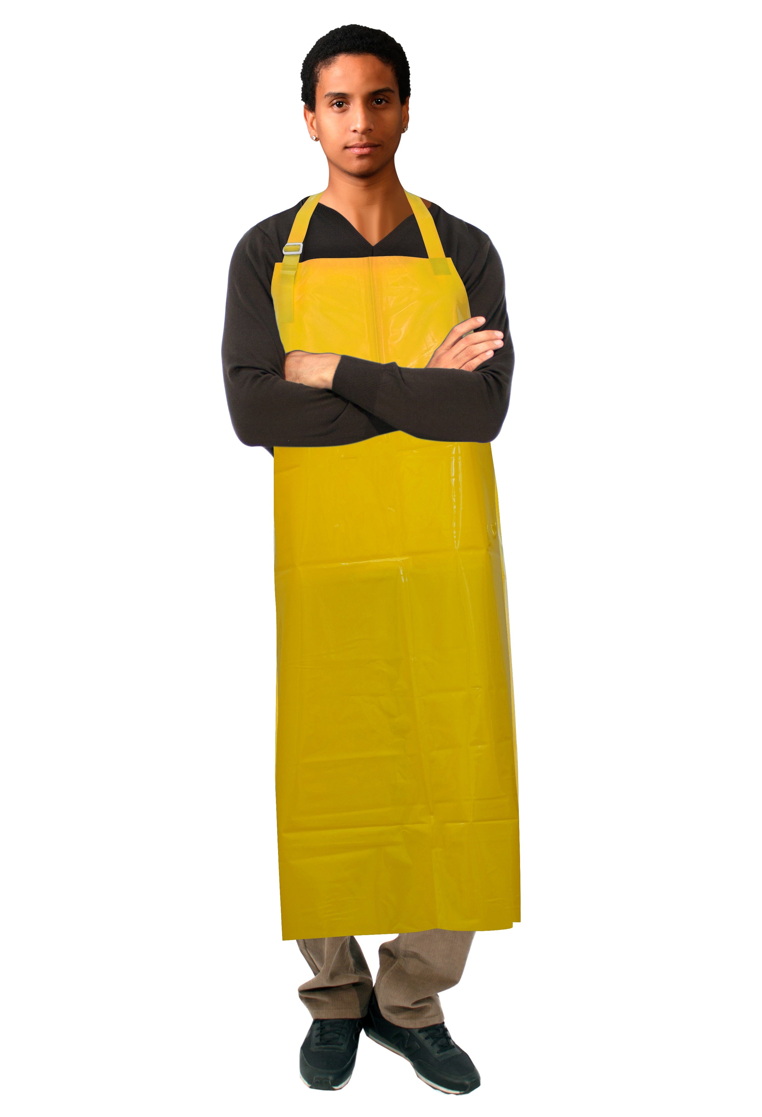 Reusable Polyurethane Adjustable Aprons | 35"x45" | Bag of 10