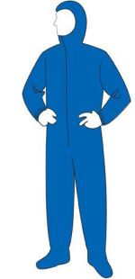 Standard Weight Polypropylene Blue Coveralls