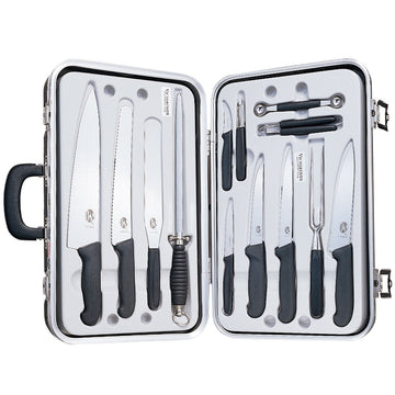 14 Piece Gourmet Cutlery Set Fibrox Handles With Attache case
