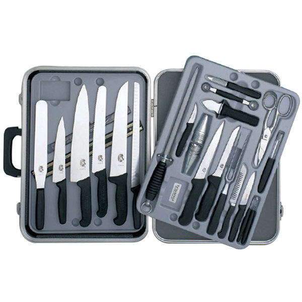 24 Piece Gourmet Cutlery Set Fibrox Handles And Attache Case