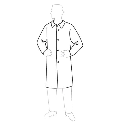 Disposable Medium Weight Polypropylene Lab Coat