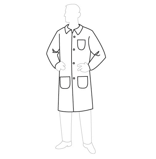 Disposable Medium weight Polypropylene Lab Coat with Pockets