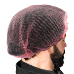 ProtecAll Polypropylene Pleated Red Bouffant Caps 21"