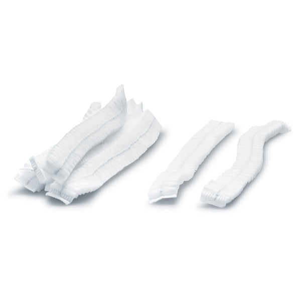 ProtecAll Polypropylene Pleated White Bouffant Caps