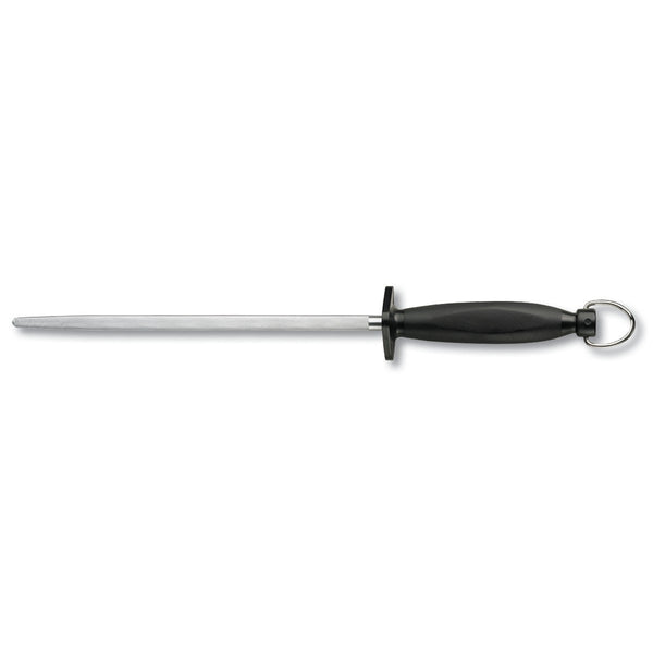 9-Inch Round Sharpening Steel, Black Plastic Handle - Requires 10 Days for delivery