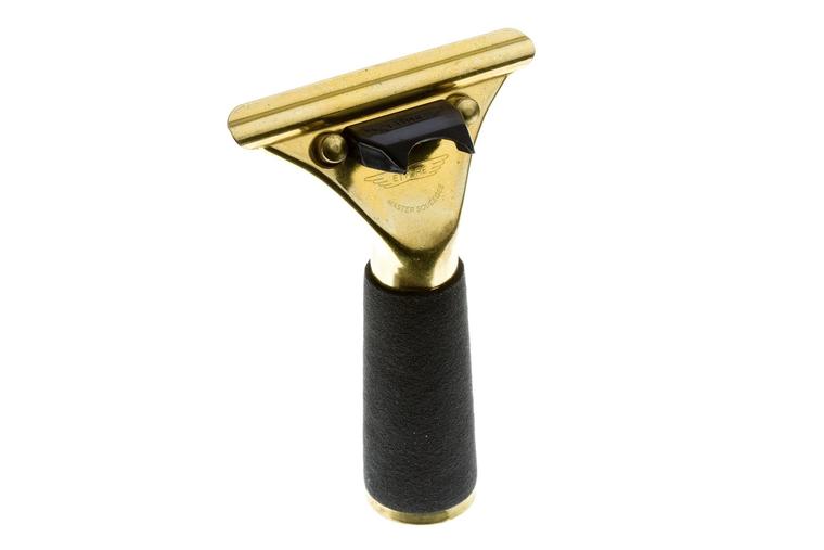 Brass Quick Release with Rubber Grip Squeegee Handle