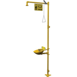 yellow Eye wash and shower station for commercial use