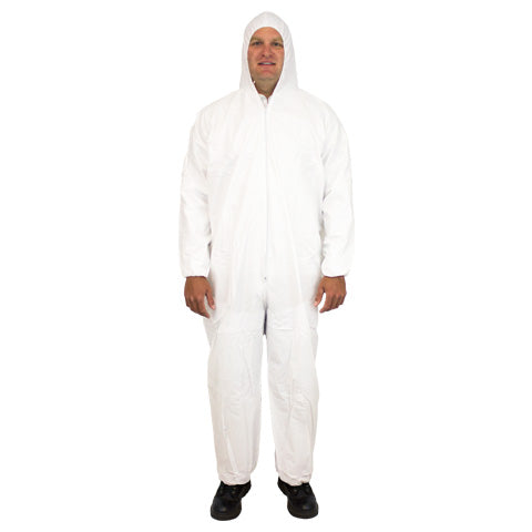 White BB Polypropylene Coveralls