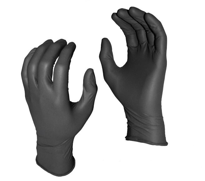 Grease Monkey Black 8 mil Nitrile Gloves Heavy-Duty Disposable Gloves Latex-Free & Powder-Free