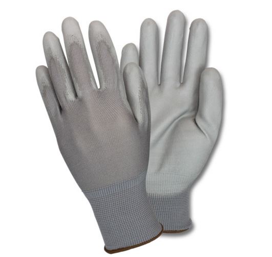 Safety Zone Polyurethane Coated Nylon Knit Gloves 13-Gauge Nylon Smooth Grip Small to 2X Large