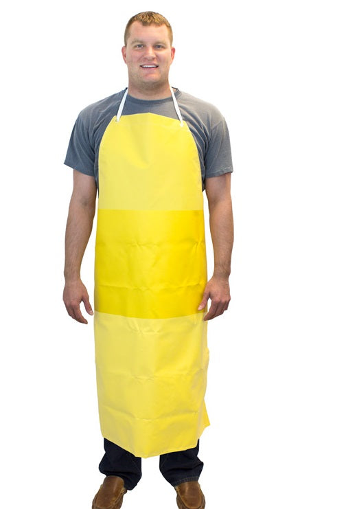 Yellow Heavy Weight Hycar Apron with Belly Patch