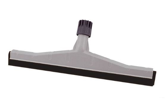 Black Floor Squeegee with Plastic Frame and Moss Rubber Blade