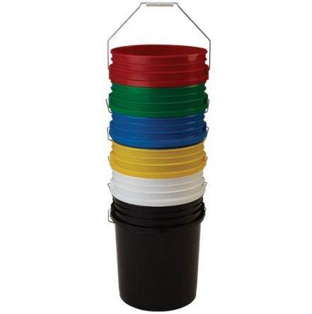 Red 5-Gallon Food Approved Plastic Bucket