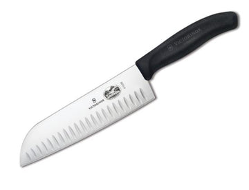 Couteau japonais (SANTOKU) à lame alvéolée de 18 cm et manche en Fibrox®