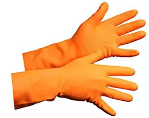 Flocklined Latex Heavyweight Dishwashing Gloves | 28 mil