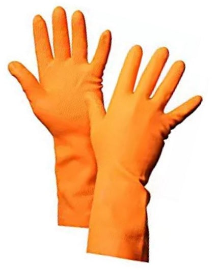 Flocklined Latex Heavyweight Dishwashing Gloves | 28 mil