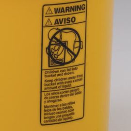 Seau en plastique rouge de 5 gallons, approuvé pour les aliments - 0