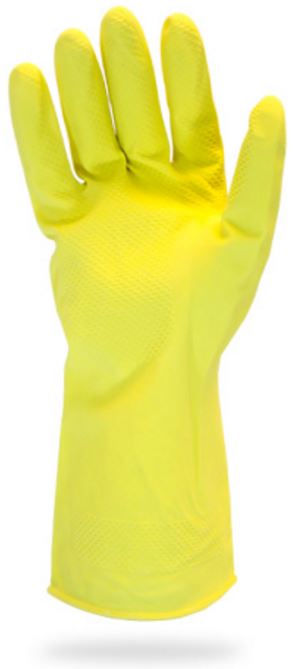 The Safety Zone Yellow Flock Lined Latex Gloves